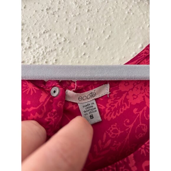 Urban Outfitters Ecote Magenta Sleeveless Floral Dress With Back Snap Detail S - Picture 4 of 13